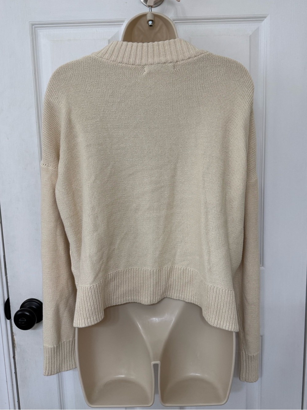 Madewell Broadway Cardigan Sweater Cream 100% Cotton Button Front Size S - Picture 6 of 16